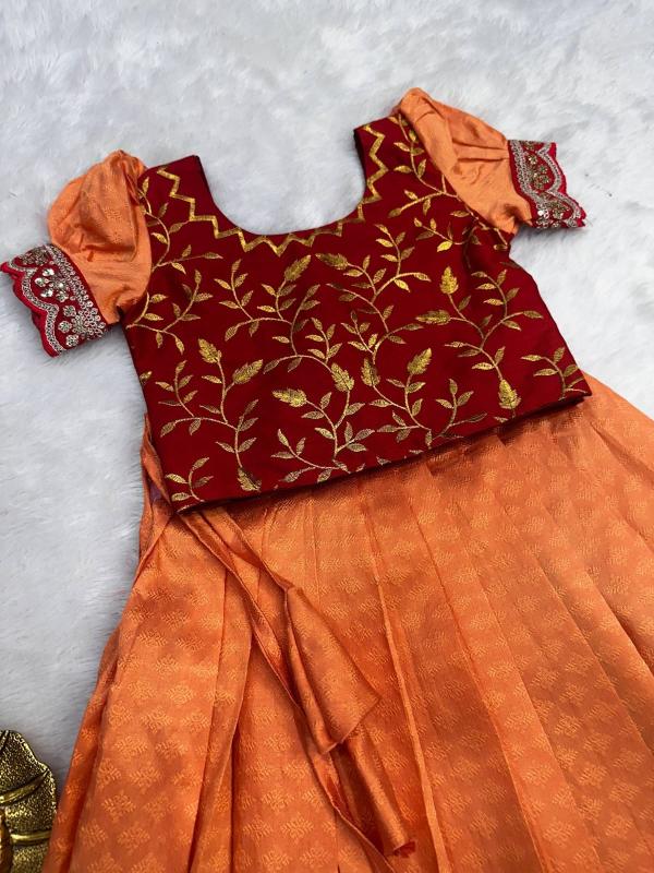 kids lehenga heavy silk Kids fashion wholesale